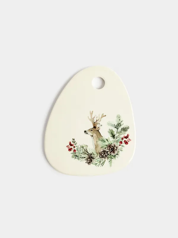 Подставка под горячее, 16х20 см, Олень и ягоды, Berries&deer, image-0