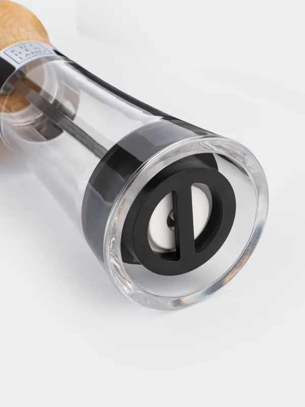 Мельница для специй, 18 см, механическая, бамбук/акрил, Seasoning W, image-4