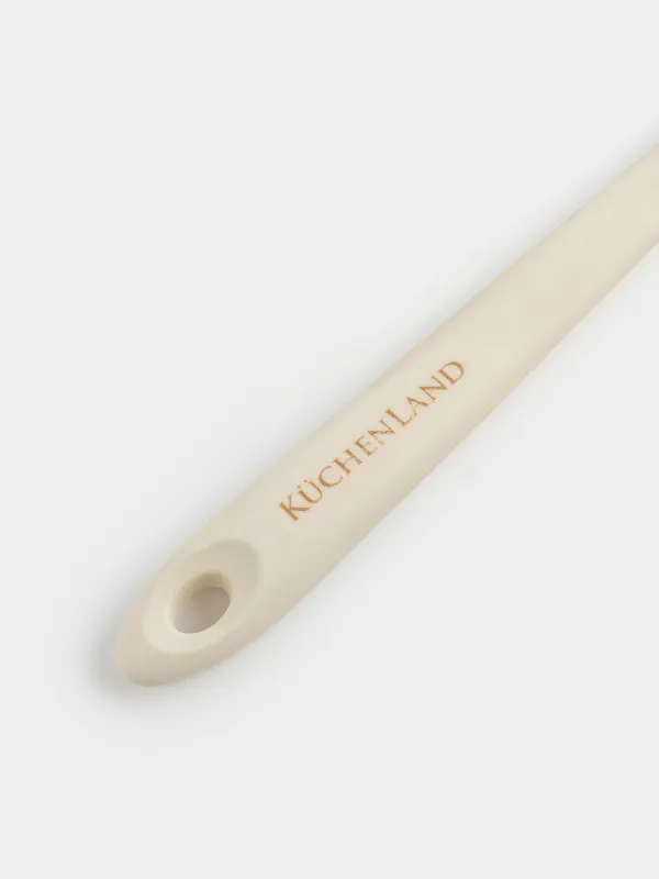 Лопатка-шпатель, 28 см, силикон, молочная, Ежик, Hedgehog in leaves, image-3