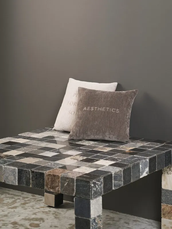 Подушка декоративная, 45х45 см, шенилл/вельвет, темно-серая, Aesthetics, Chenill, image-6