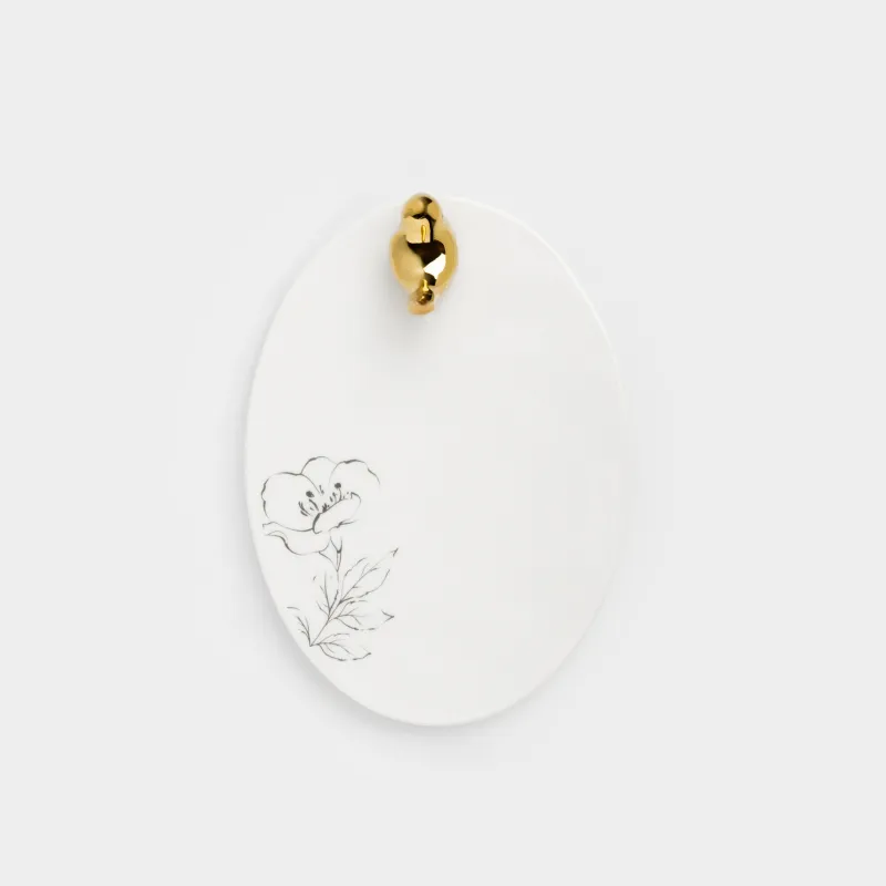 Подставка под кружку, 13 см, круглая, керамика/пробка, белая, Птичка, Paradise garden