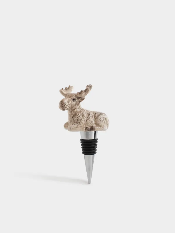 Пробка для винной бутылки, 11 см, Голова лося, Moose story, image-0