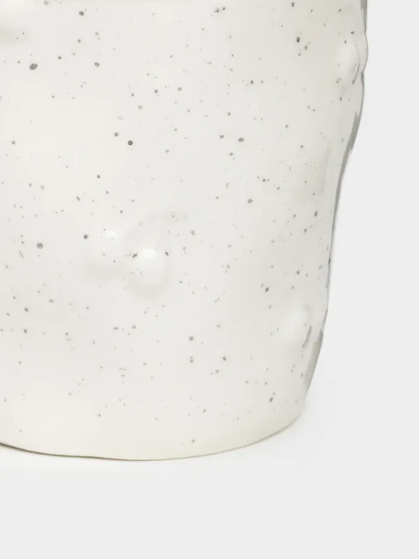 Кружка, 330 мл, керамика, молочная, в крапинку, Вишни, Relief, image-5