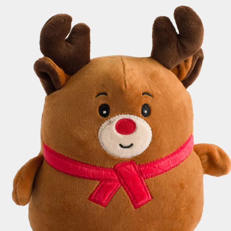 Игрушка, 18 см, мягкая, полиэстер, коричневая, Олень, Deer toy, image-1