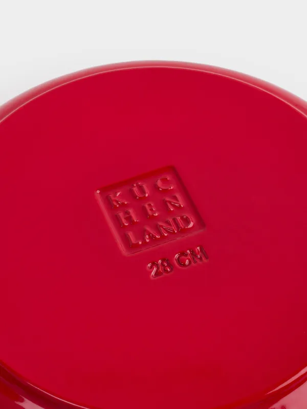 Тажин, 28 см, 2,2 л, с крышкой, чугун/керамика, красный, Bright, image-4