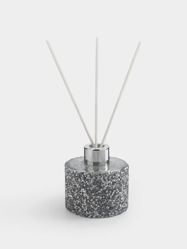 Ароматический диффузор, 100 мл, серебристый, White Cotton, Кристаллы, Rare crystal, image-0