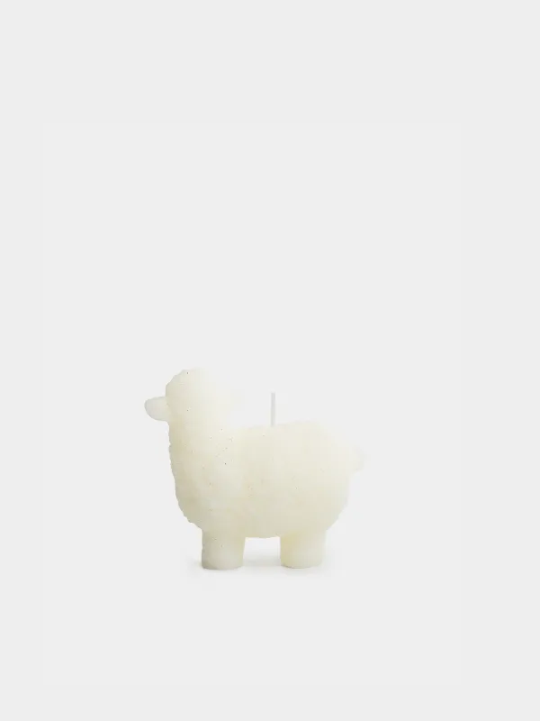 Свеча, 9х8 см, с блестками, Овечка, Shape candle, image-1
