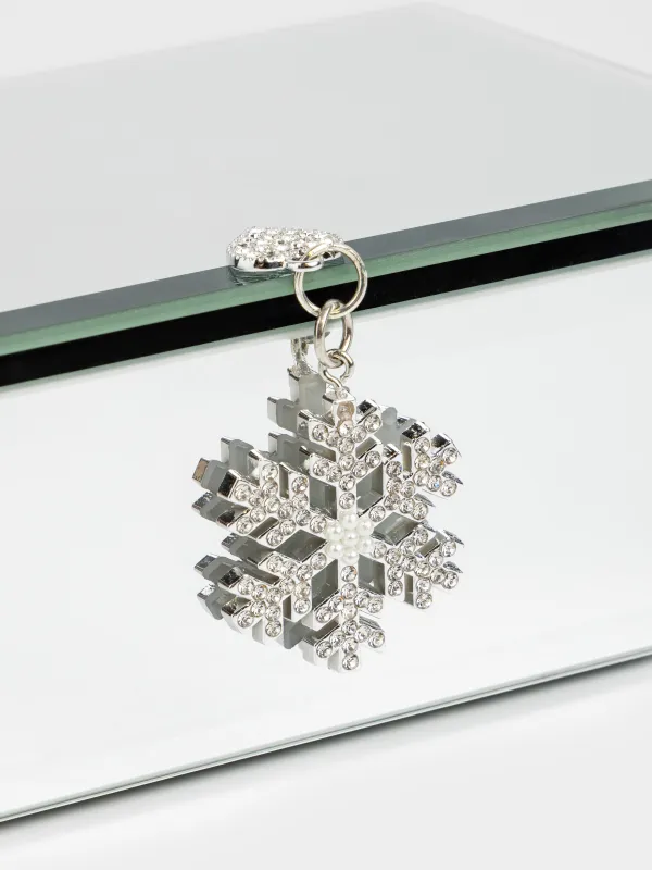 Шкатулка для украшений, 15x10 см, стекло, зеркальная, Снежинка, Glossy, image-6