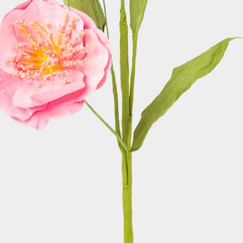 Ветка декоративная, 58 см, бумага/пластик, Розовые пионы, Flower garden, image-2