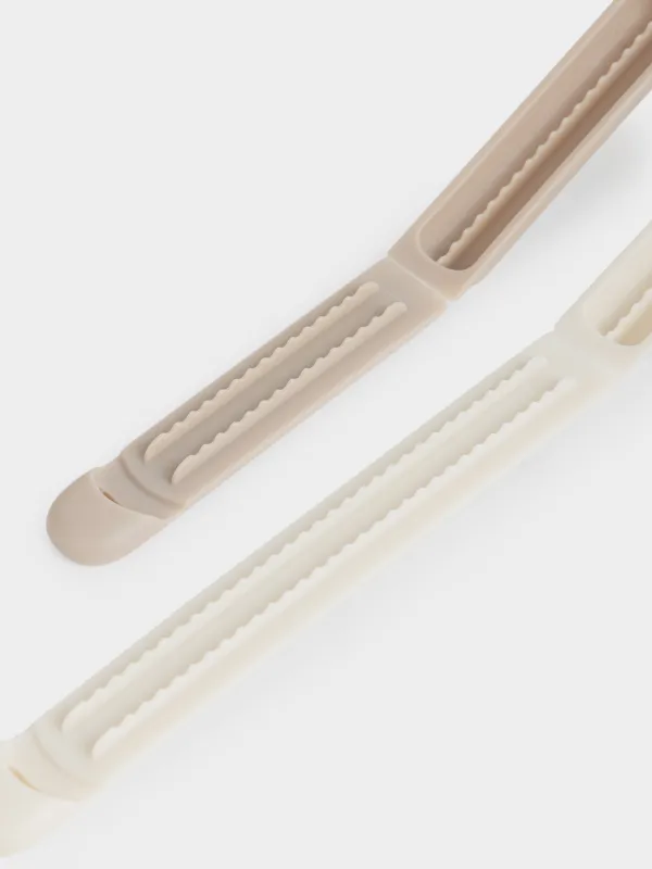 Набор зажимов для пакетов, 9 шт, пластик, молочные/бежево-коричневые, Soft kitchen, image-2