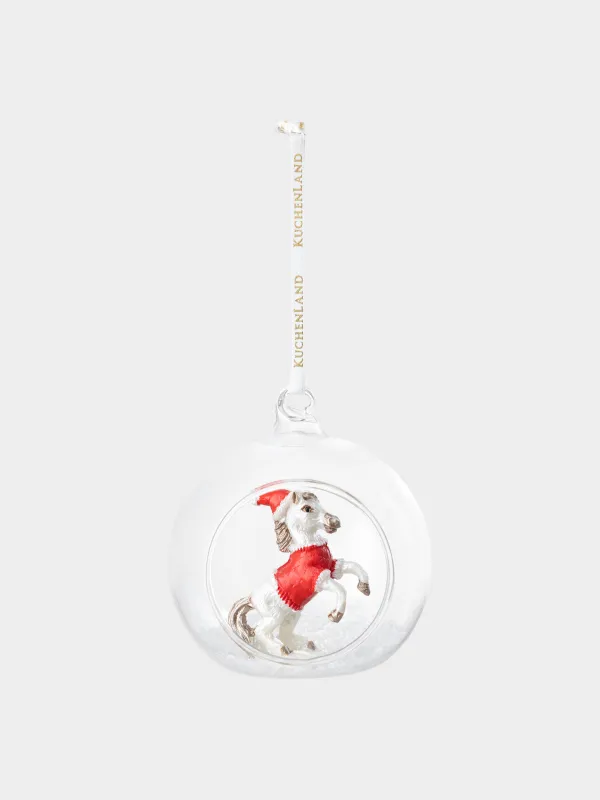 Игрушка елочная, 8 см, стекло/полирезин, Ball shape, image-1