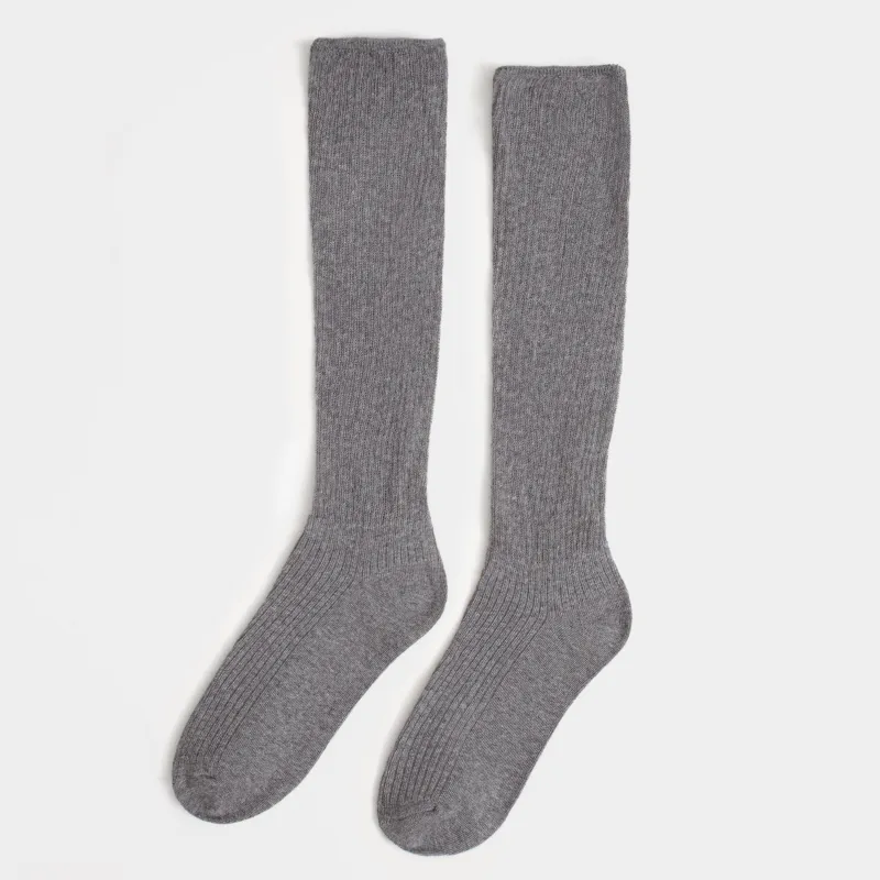 Носки женские, в рубчик, темно-серые, Rubchik