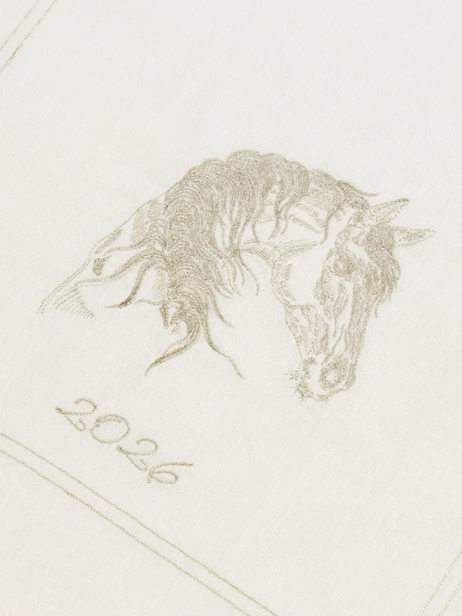 Полотенце кухонное, 40х60 см, 2 шт, хлопок, молочное, Лошадь/Полосы, Horse kitchen, image-1