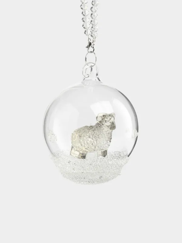 Игрушка елочная, 21 см, Овечка, Ball shape, image-1