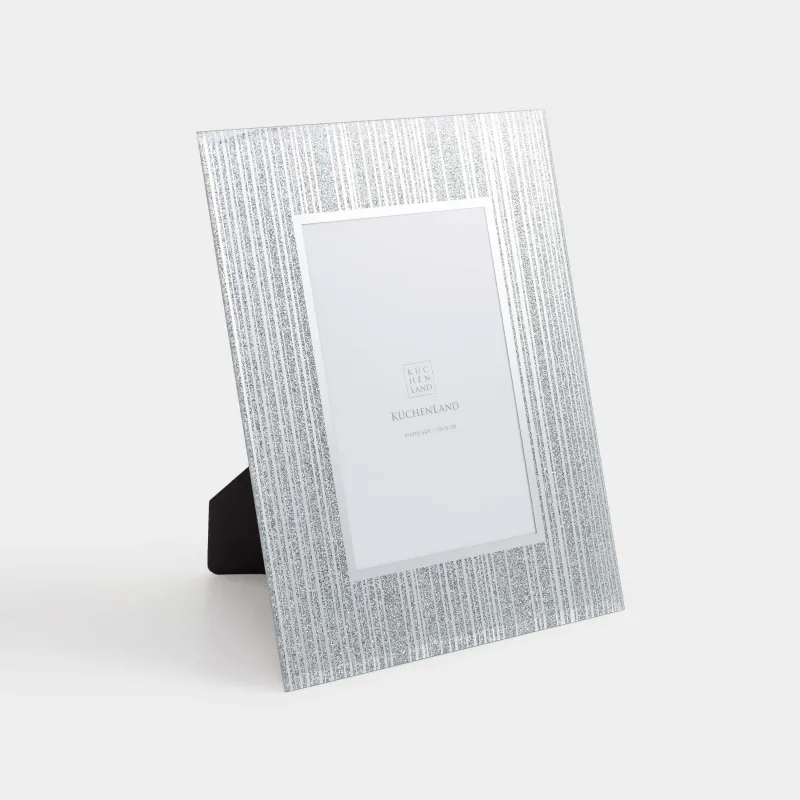 Фоторамка, 17х22 см, стекло, серебристая, Actress