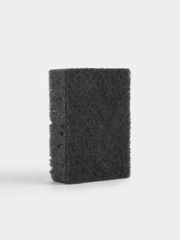 Губка для мытья посуды, 10x7 см, 5 шт, поролон/абразив, черная, Black clean, image-1