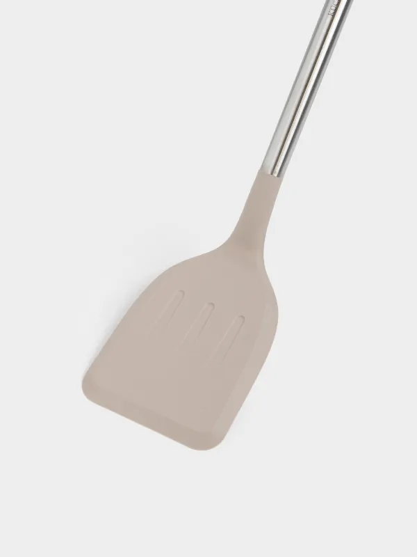 Лопатка, 35 см, силикон/сталь, серая, Ginelli kitchen, image-2