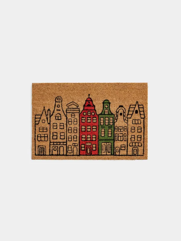 Коврик придверный, 40х60 см, Домики, House built, image-0
