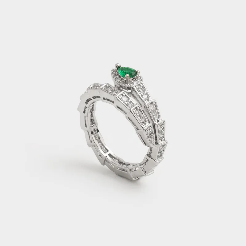 Кольцо, Змея, Jewelry snake crystal