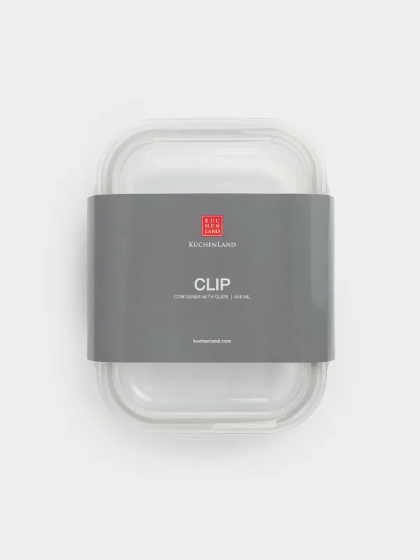 Контейнер, 640 мл, с клипсами, стекло Т/пластик, прямоугольный, Clip, image-5