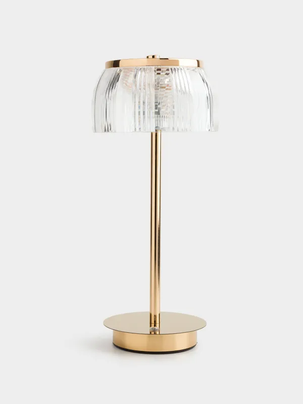 Светильник сенсорный, 31 см, беспроводной, металл/пластик, золотистый, Торшер, Fantastic gold, image-1