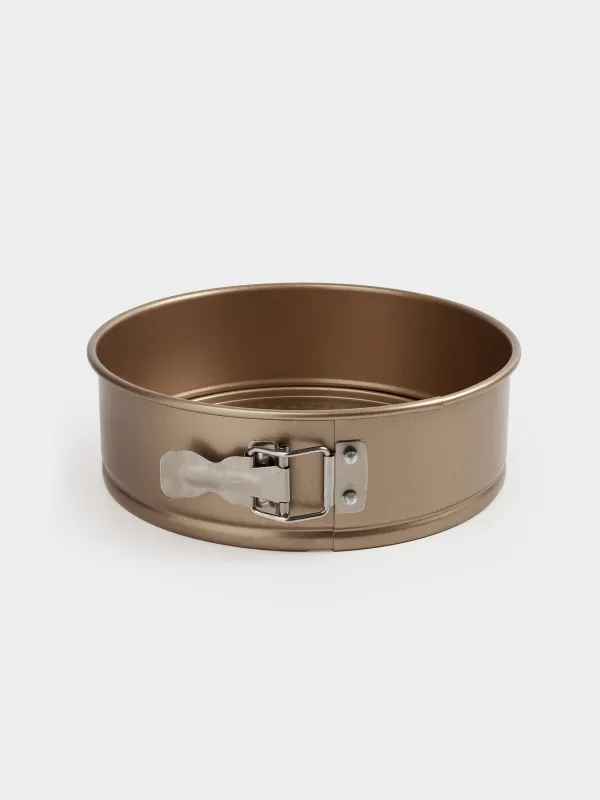 Форма для выпечки, 22 см, разъемная, с покрытием, сталь, медная, Resto clip, image-0