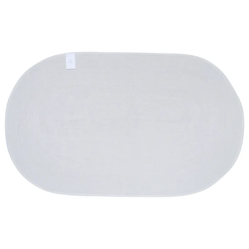 Коврик, 60x100 см, овальный, хлопок, молочный, Metric, image-1