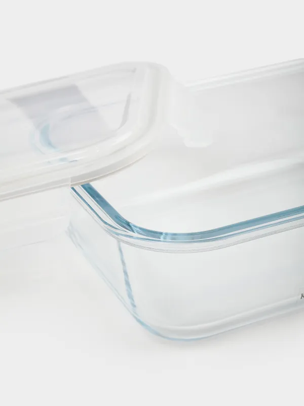 Контейнер, 1,5 л, с клипсами, стекло Т/пластик, прямоугольный, Clip, image-3