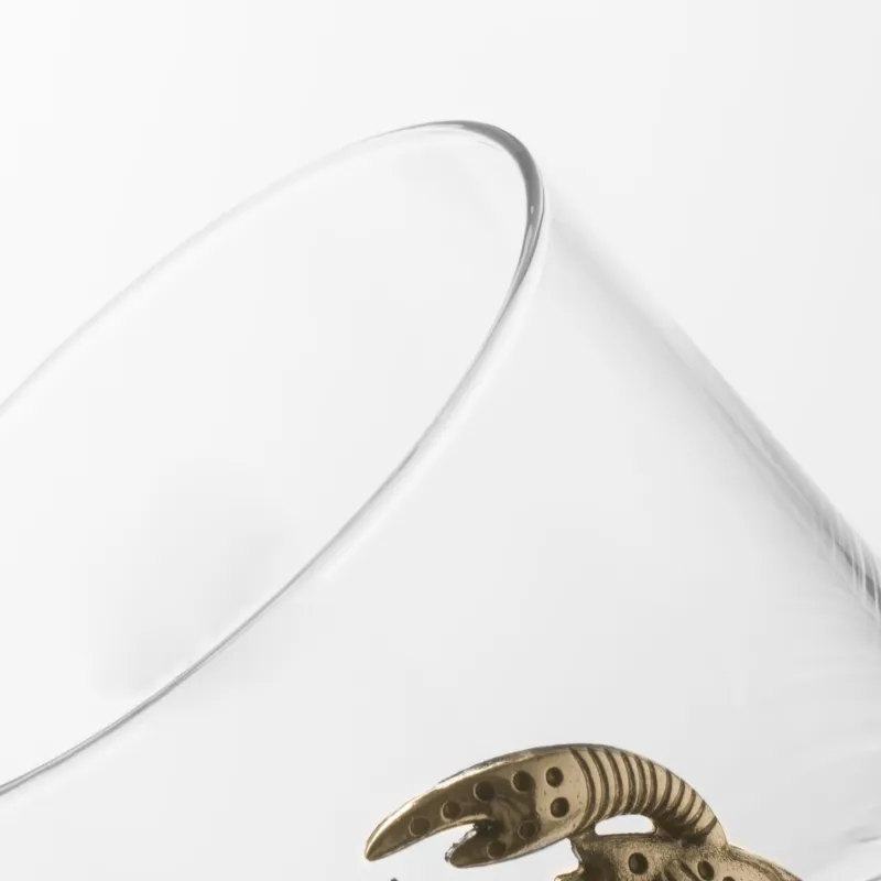 Стакан для виски, 10 см, 340 мл, стекло/металл, золотистый, Скорпион, Zodiac, image-3