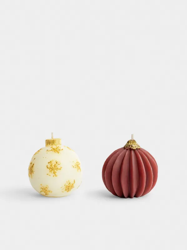 Свеча, 6 см, 2 шт, Шар, Shape candle, image-0