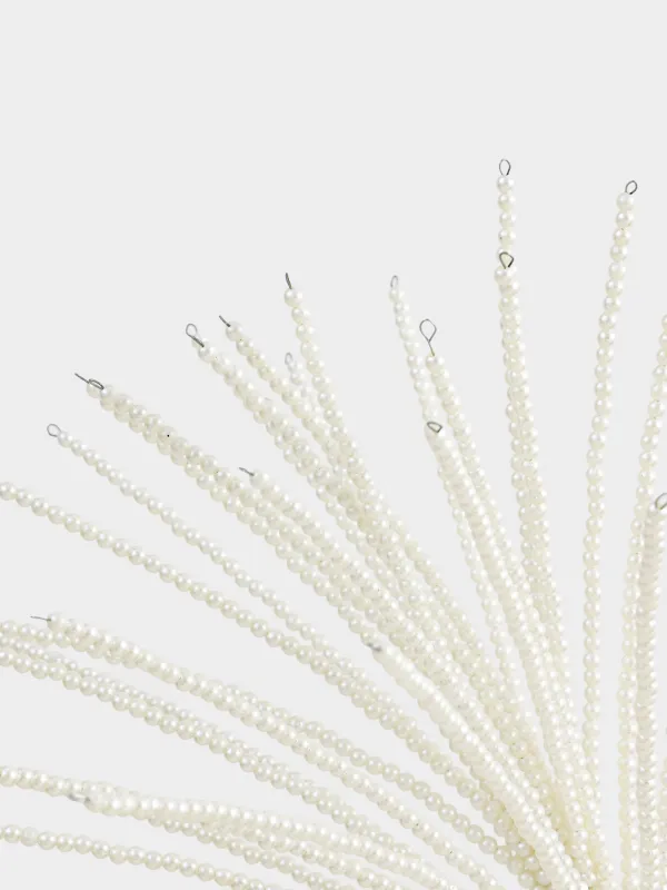 Ветка декоративная, 51 см, бисер/металл, серебристая, Ива из бусин, Balls decor, image-3