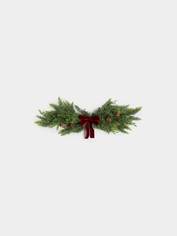 Композиция новогодняя, 60 см, Хвоя с шишками, Conifer decor, image-0