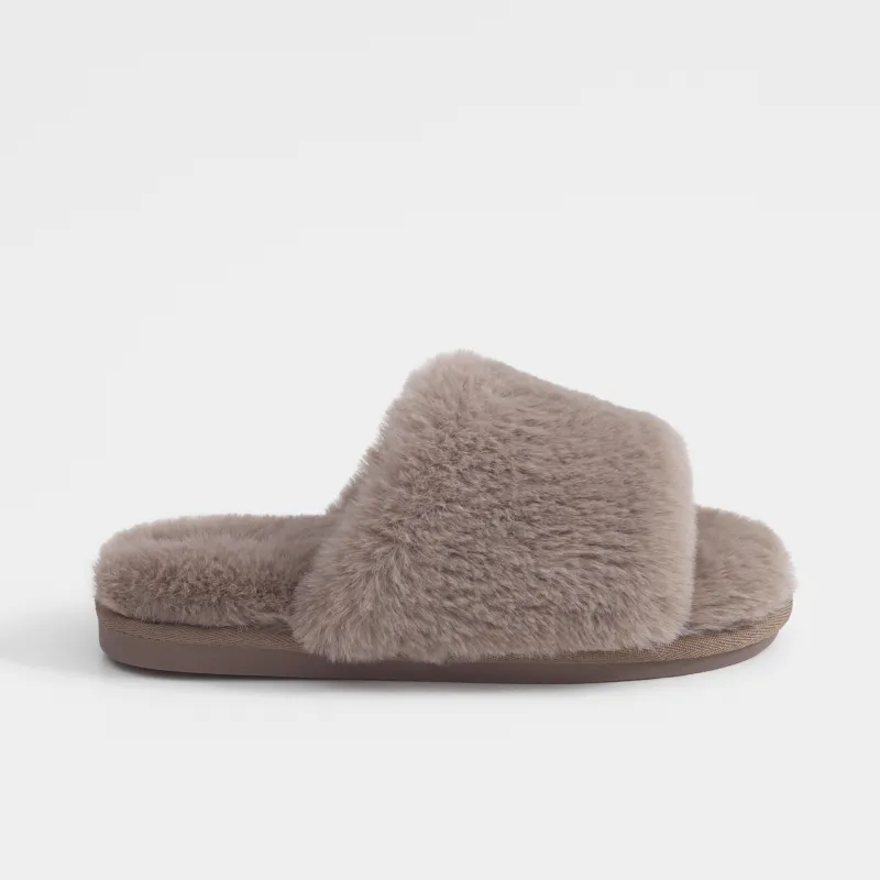 Тапочки домашние, коричневые, Tape