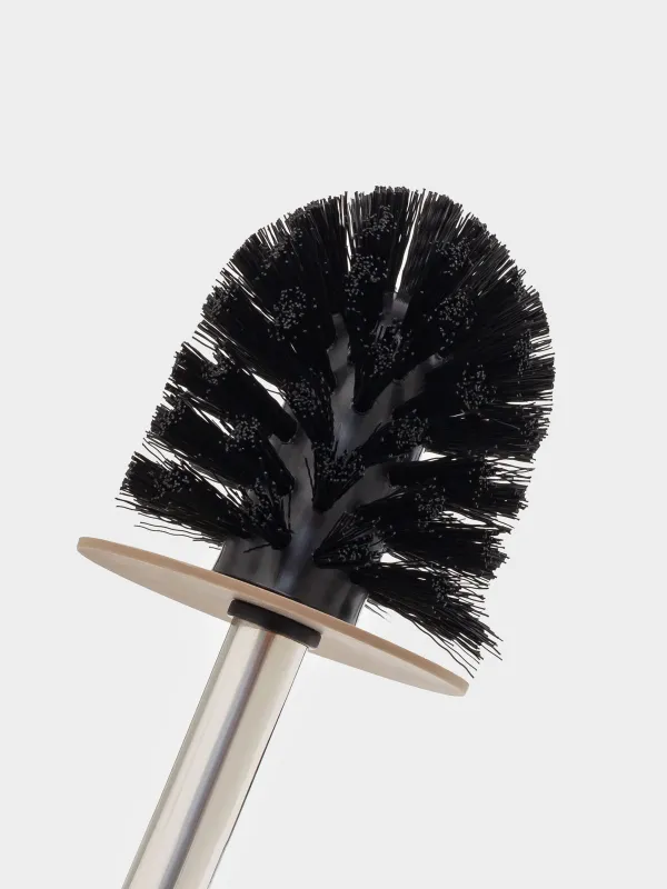 Ерш туалетный, 39 см, с подставкой, керамика/пластик, бежевый, Nira, image-3