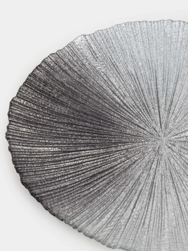 Тарелка закусочная, 21 см, стекло, серебристо-серая, Angle, image-4