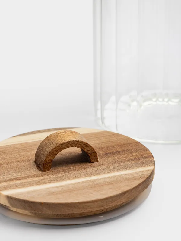 Банка для сыпучих продуктов, 1,6 л, Camellia wood, image-2