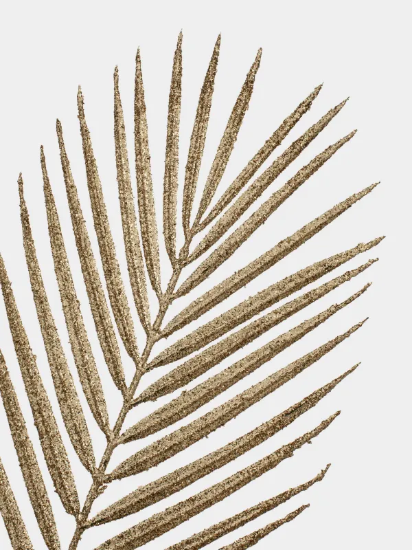 Ветка декоративная, 66 см, пластик/бумага, шампань, Лист, Palm decor, image-2