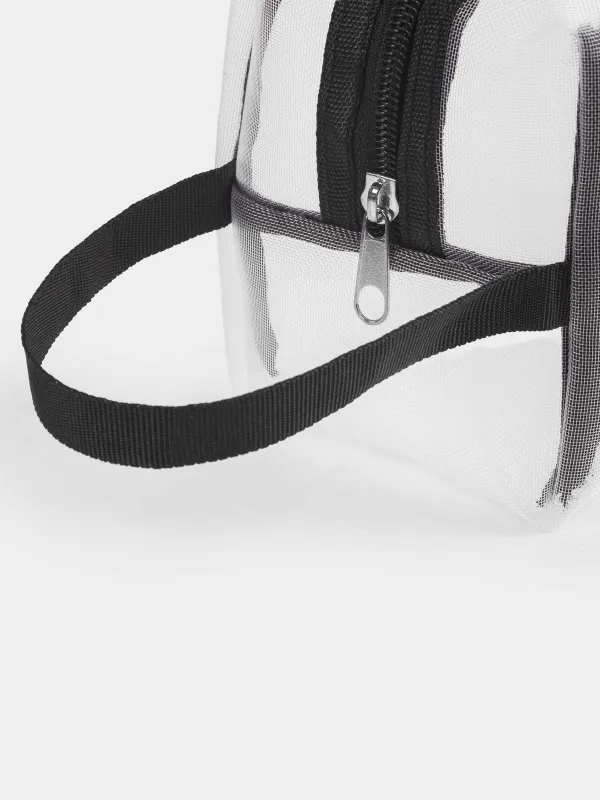 Косметичка дорожная, 18х9 см, с ручкой, полиэстер, черный контур, Safety travel, image-3