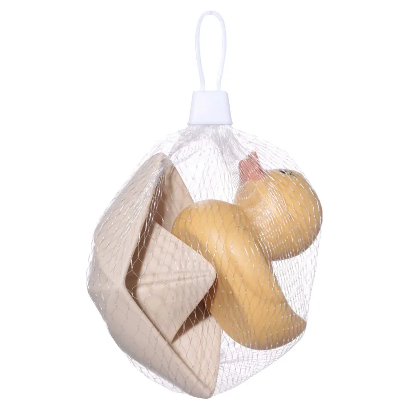 Набор игрушек для купания, 2 пр, ПВХ, бежевый, Уточка/Лодка, Kiddy, image-1