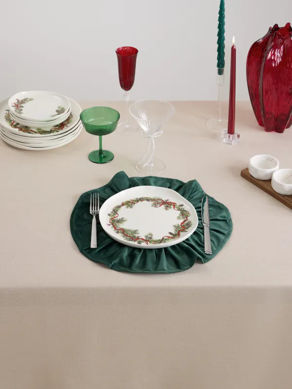 Скатерть, 170х250 см, полиэстер, песочная, Гранаты и апельсины, Christmas miracle, image-1