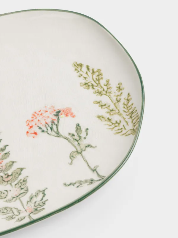 Блюдо, 32х21 см, Луговые цветы на кракелюре, Floral meadow, image-3