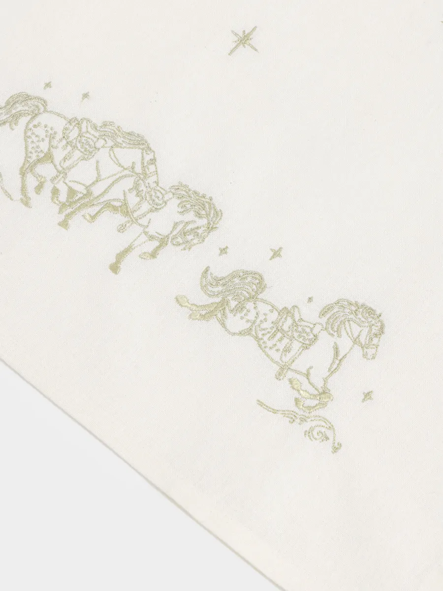 Полотенце кухонное, 40х60 см, 2 шт, хлопок, молочное/бежевое, Лошади и звезды, Stars horse, image-4