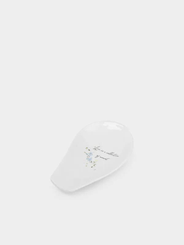 Подставка под ложку, 16 см, керамика D, белая, Полевые цветы, Cowslip, image-2