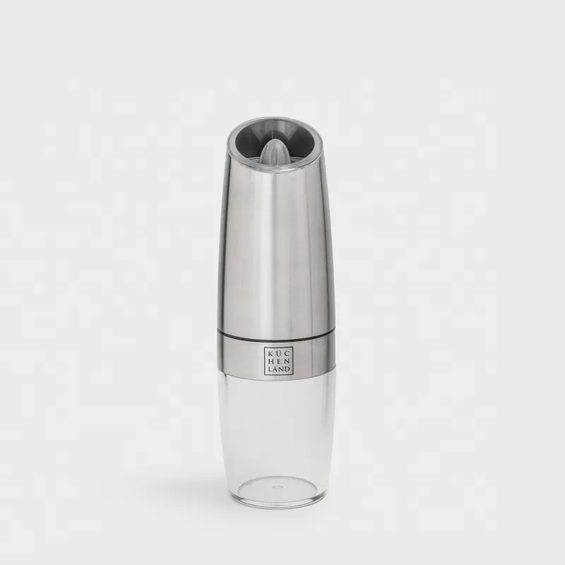 Мельница для специй, 20 см, гравитационная, сталь/акрил, LED W, Spicy