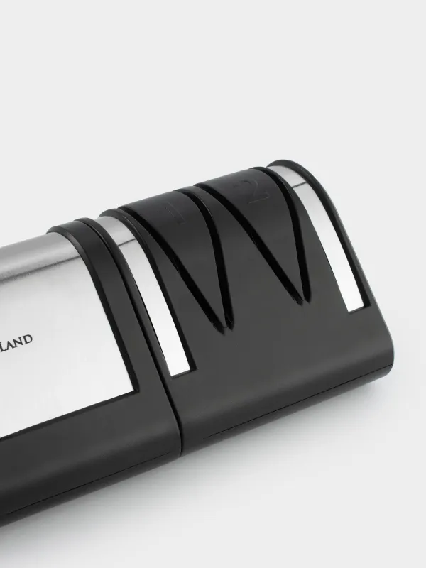 Точило для ножей, 21 см, два этапа заточки, электрическое, пластик/сталь, черное, Accessories, image-2