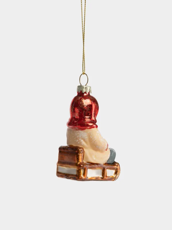 Игрушка елочная, 7 см, Девочка на санках, Figure christmas, image-2