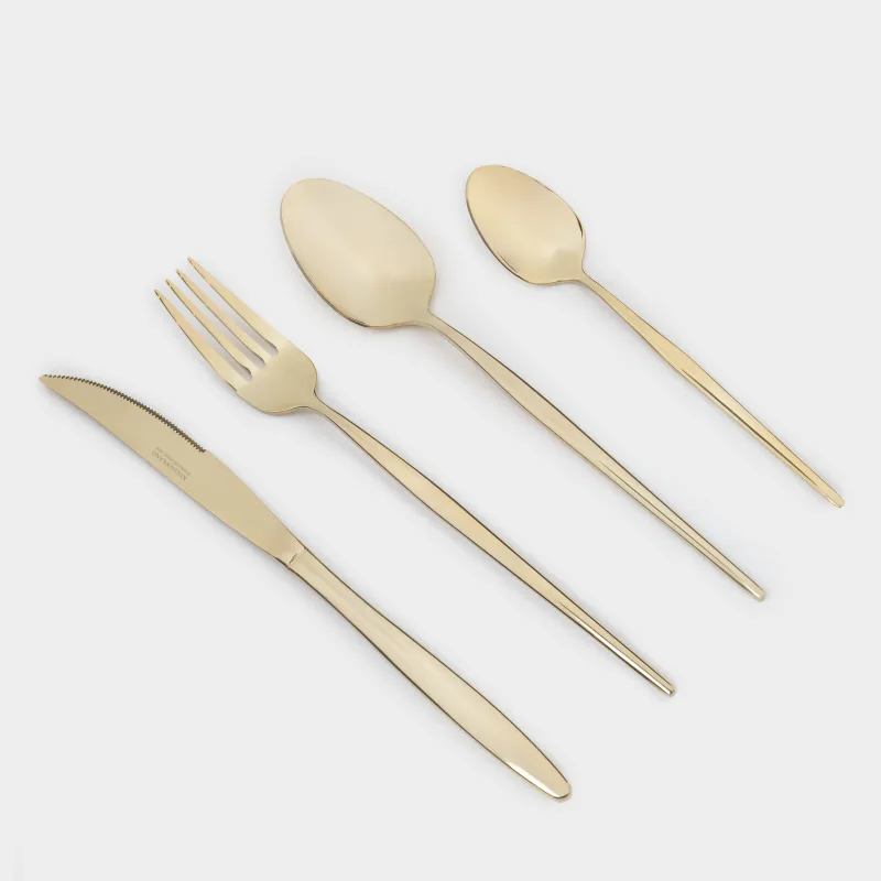 Столовые приборы, 6 перс, 24 пр, сталь, золотистые, Montreal