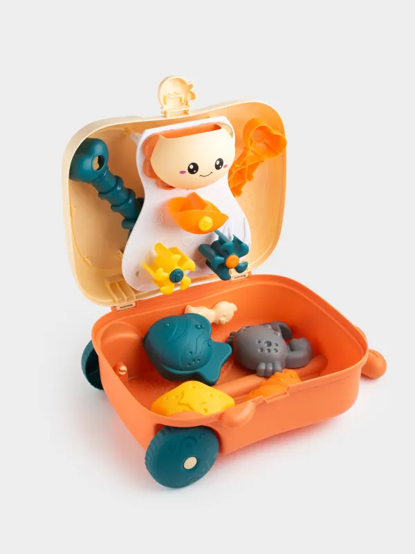 Набор игровой для песка, 7 пр, в чемодане, пластик, Утка, Sunny, image-1