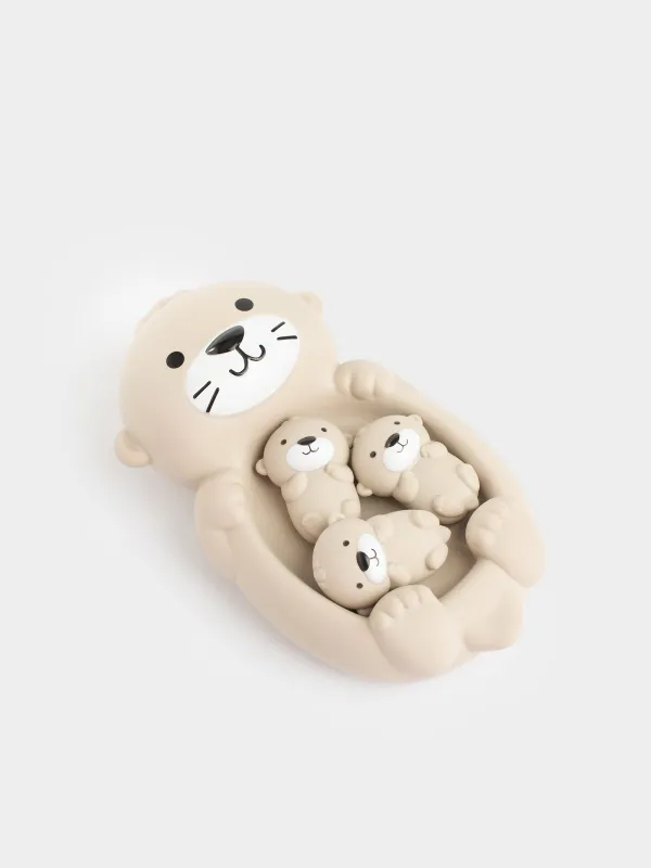 Набор игрушек для купания, 4 предмета, Выдра с семьей, Kiddy, image-2