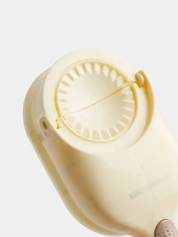 Форма для лепки вареников, 25х10 см, 2 в 1, с ручкой, пластик, бежевая, Bakery, image-6